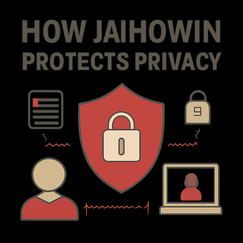 An educational diagram illustrating Jaihowin's privacy measures.