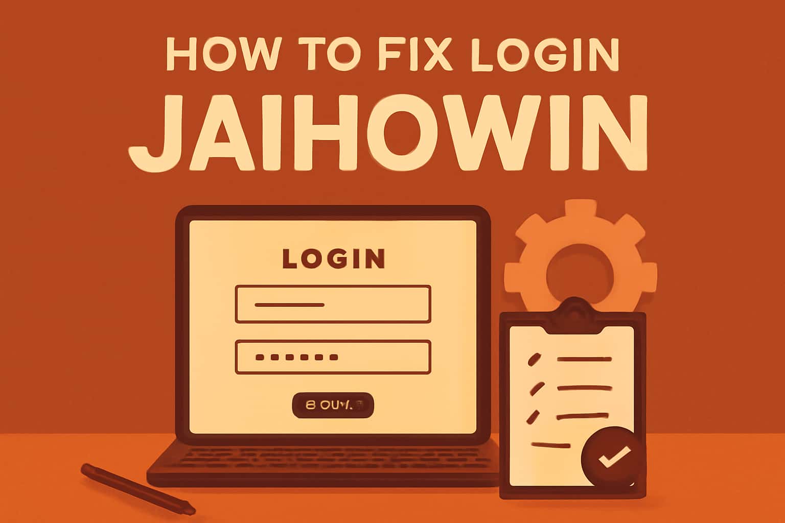 Informational scene about fixing Jaihowin login issues.