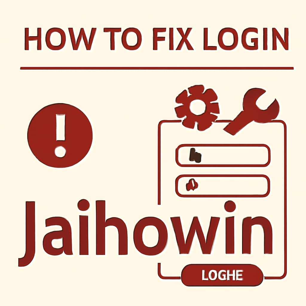 Illustration explaining Jaihowin login troubleshooting.