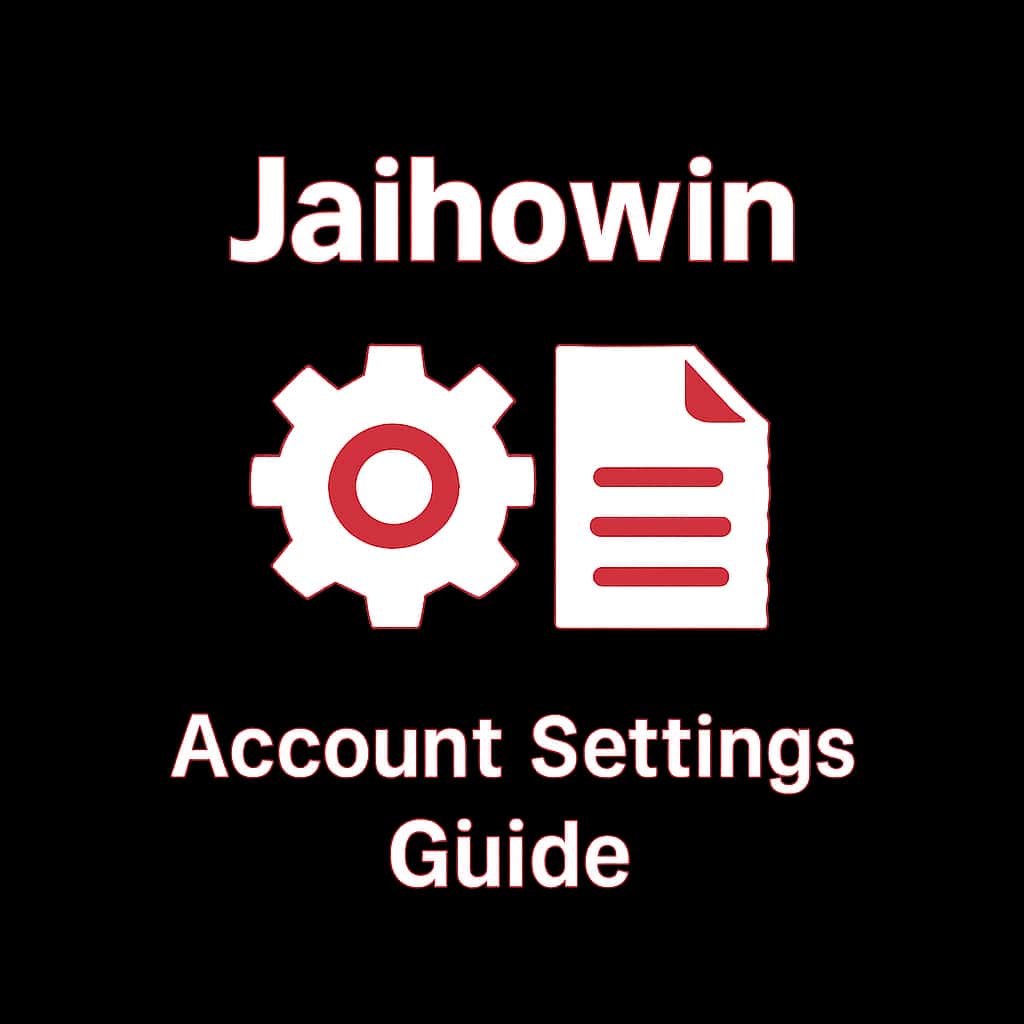 A professional badge design symbolizing Jaihowin Account Settings Guide.