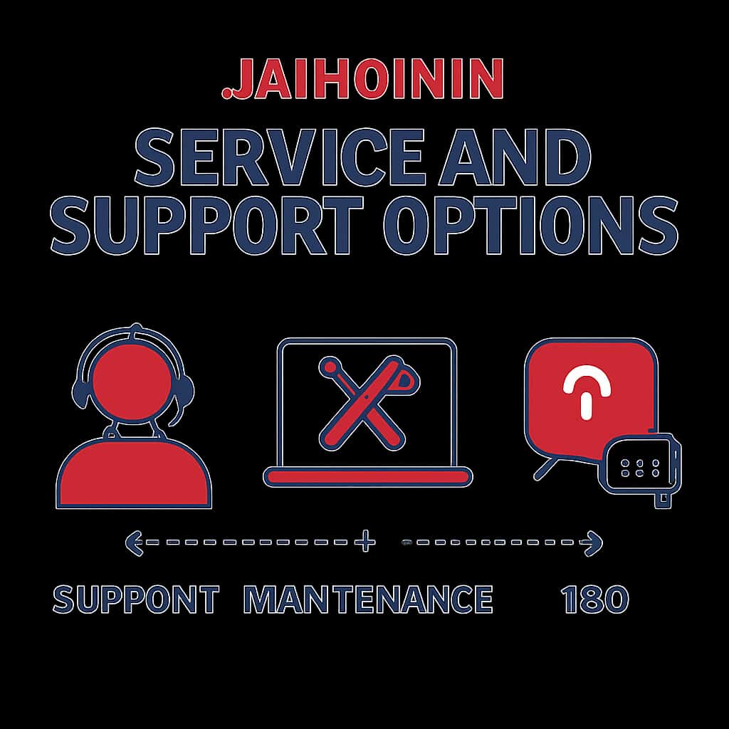 Illustration detailing the support channels available for Jaihowin.