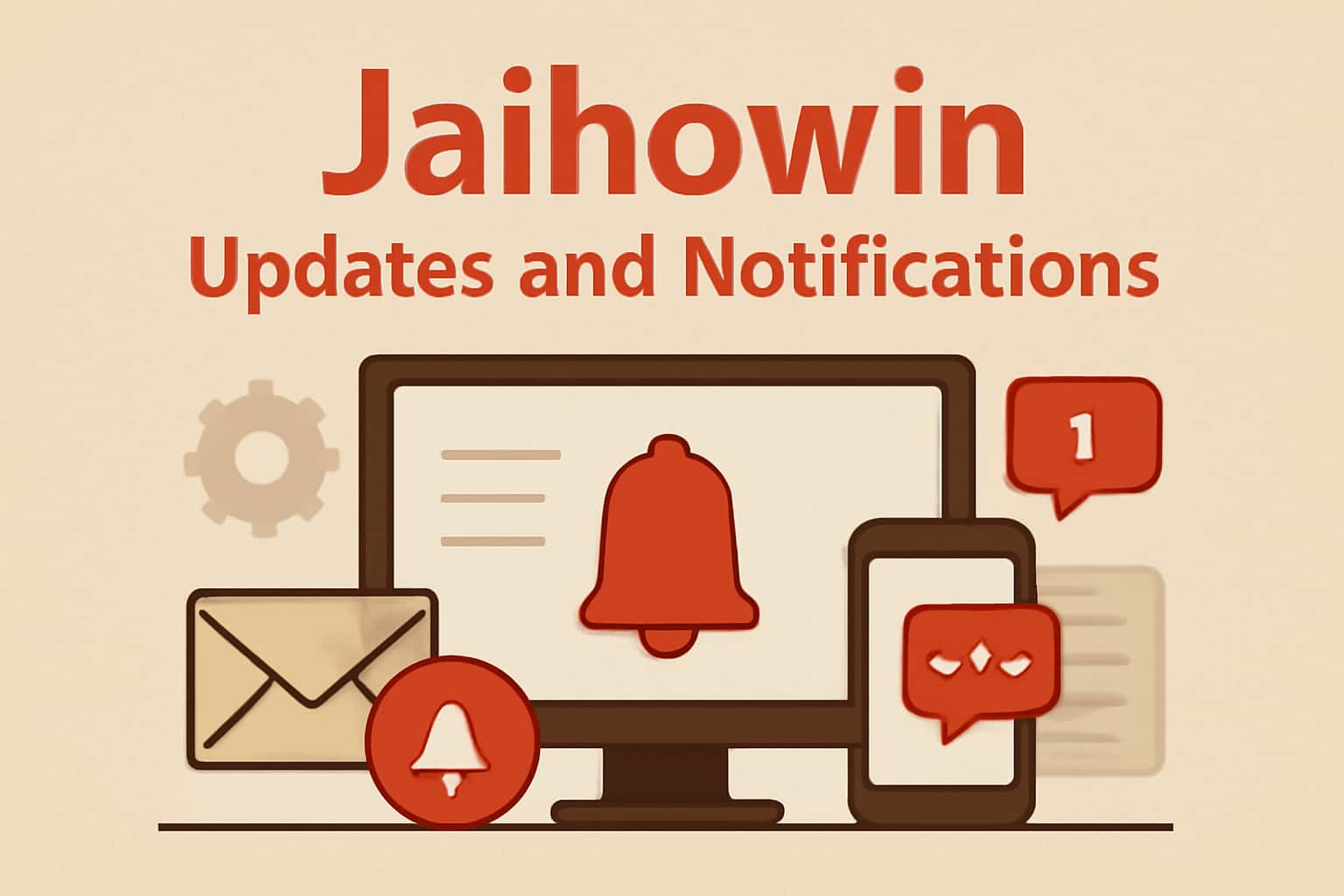 An informational scene depicting Jaihowin updates with clear text.
