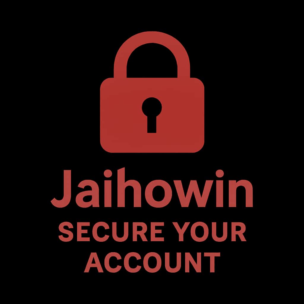 An icon representing the security of Jaihowin accounts.