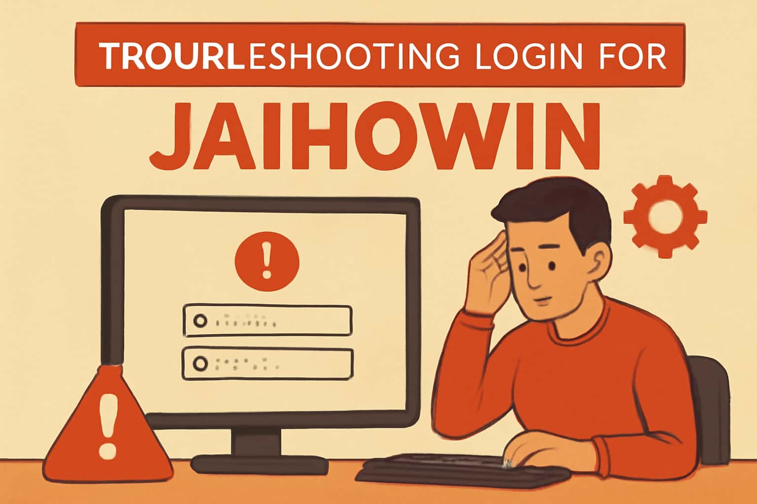 A conceptual image illustrating troubleshooting steps for Jaihowin login issues.